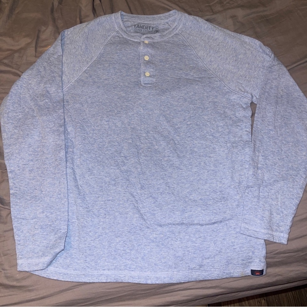 Men’s faherty brand cloud cotton Henley medium